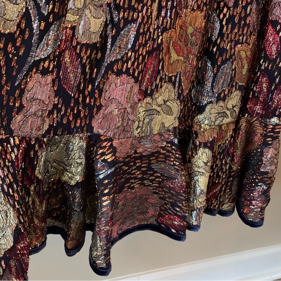 Rebecca Taylor | Glistening Rose Velvet Ruffle Dress | SOLD OUT - Picture 10 of 16